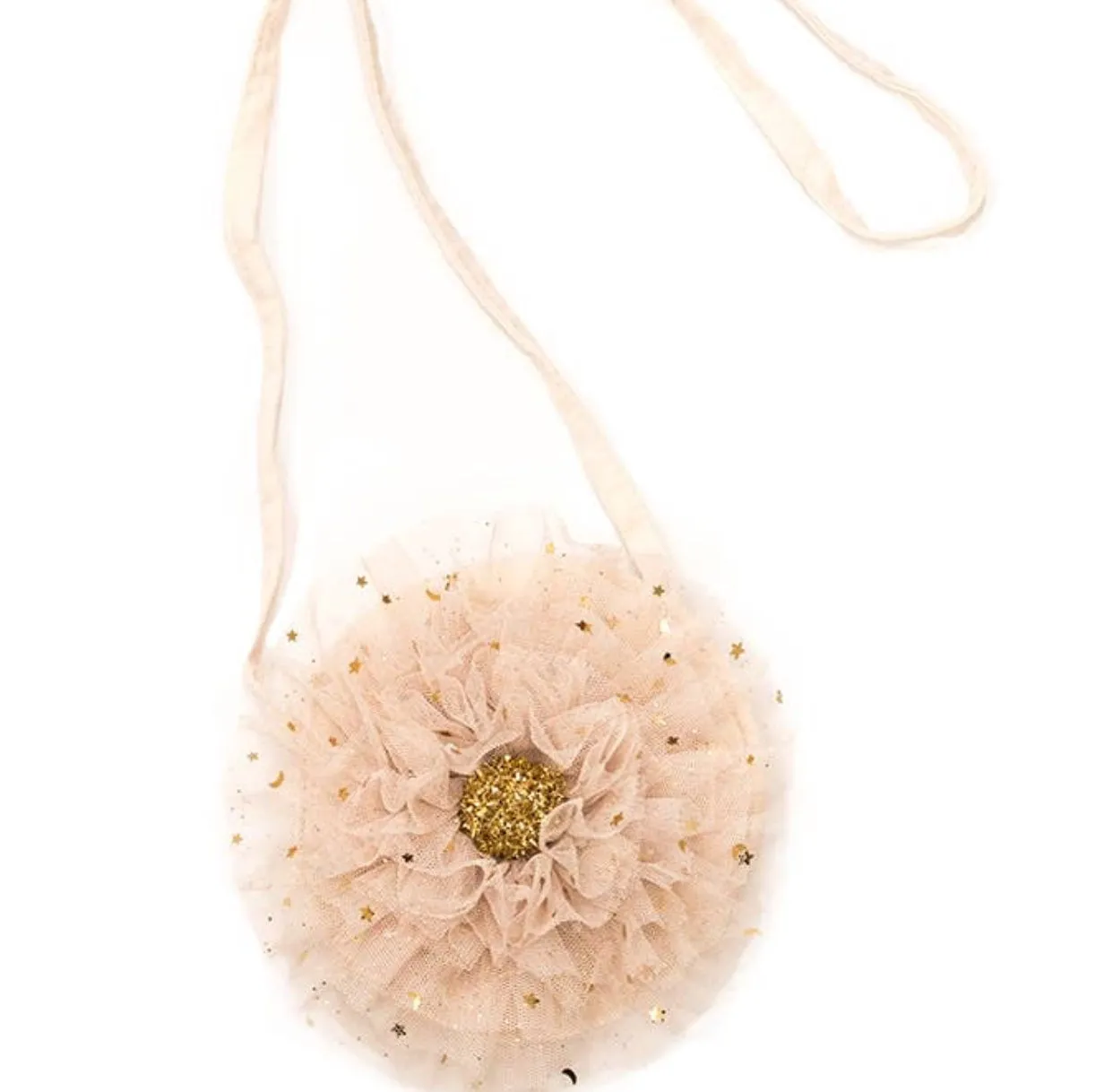 Tulle Ruffle Bags.  Cream & Pink
