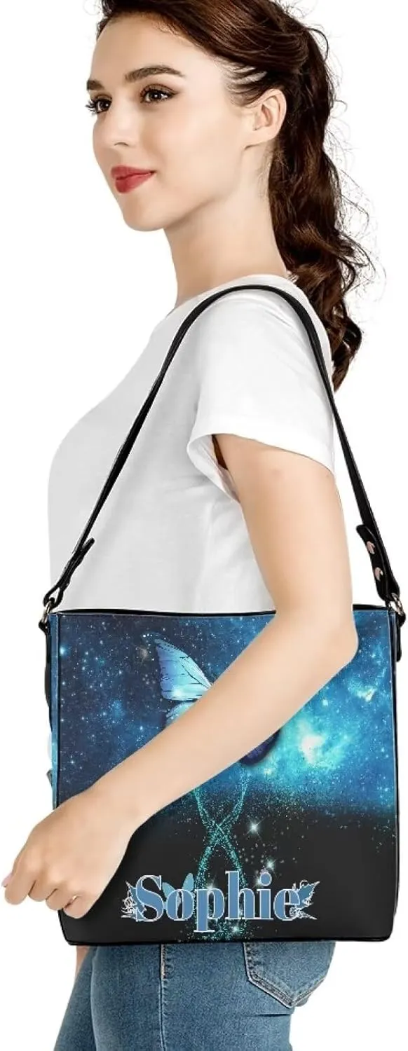 Tuoxiukan Personalized Photo Tote Bags for Women Custom Handbags Shoulder Cross-body Bags Bucket Bags Gifts for Her