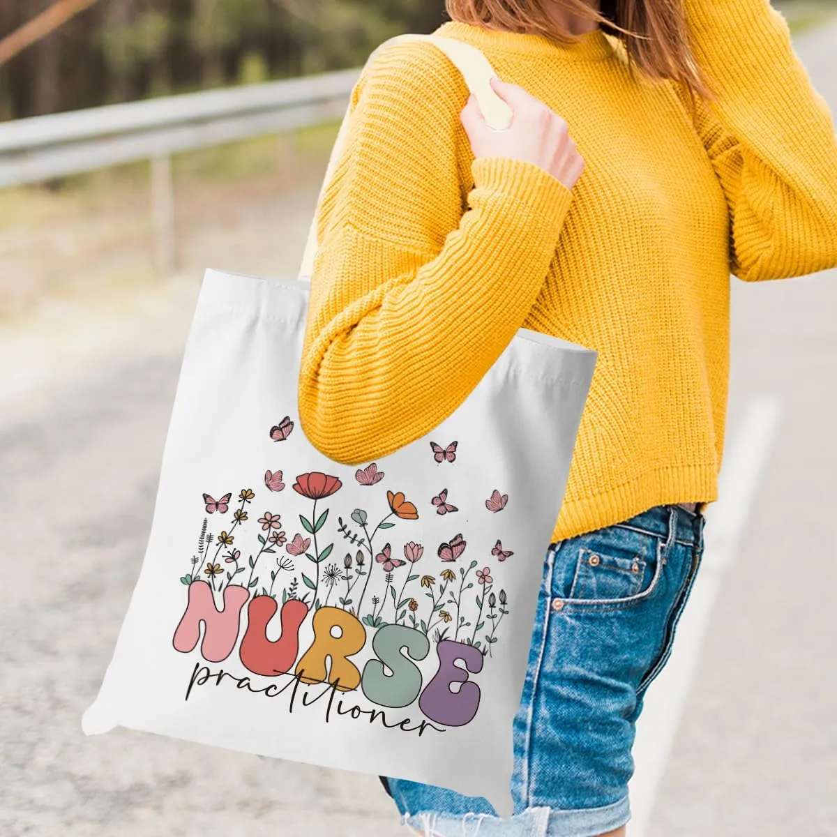 Turtle Gifts Shark Gifts Tote Bag, Hedgehog Horse Gifts for Women Girls, Animals Reusable Grocery Bag Shopping Bag