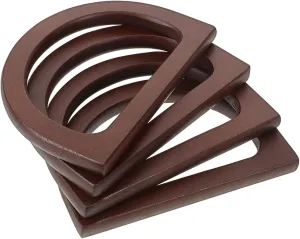ULDIGI 4Pcs D Shaped Handles for Handbags Comfortable Purse Bag Grips Easy to Replace Handbag Supplies for Craft and Decoration