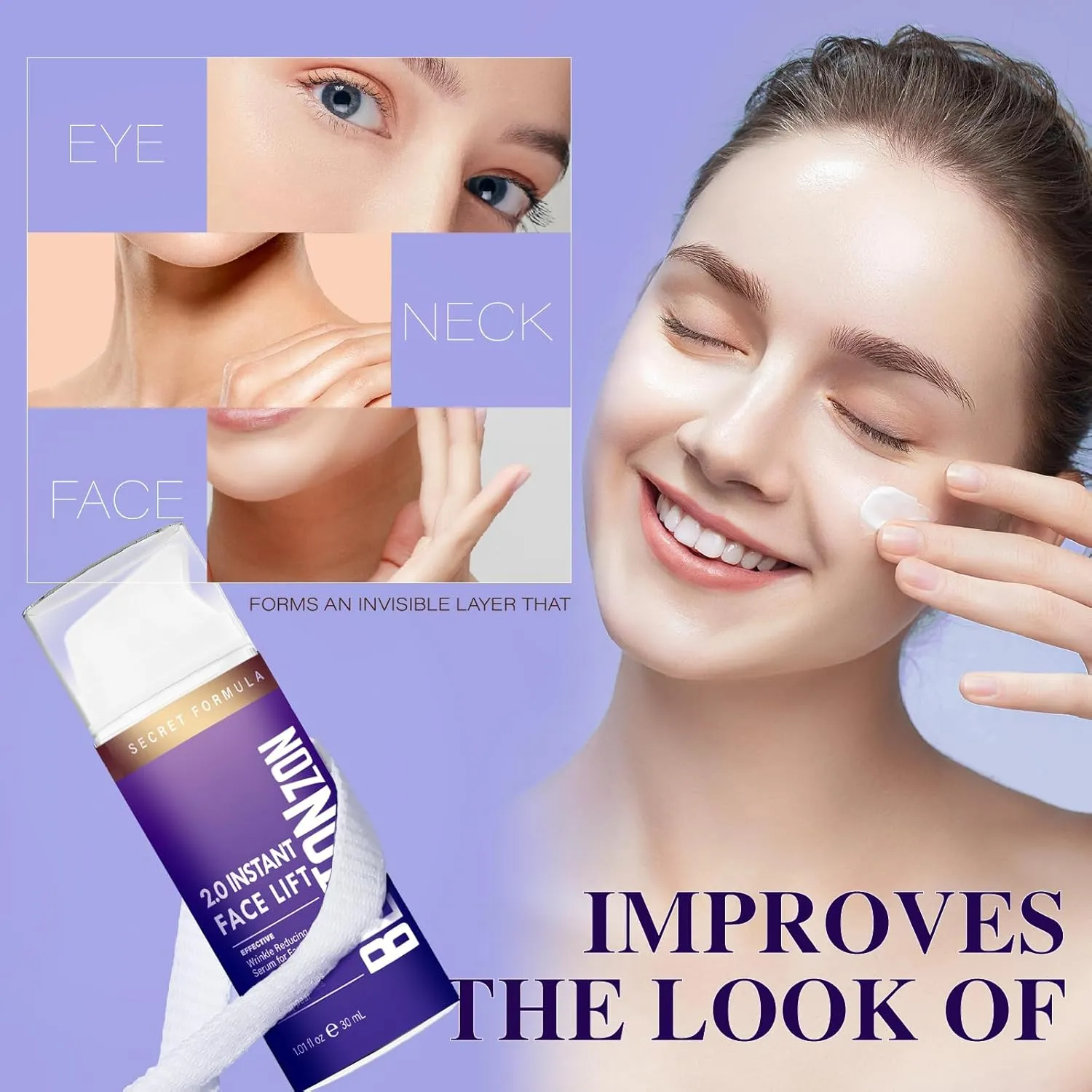 Under Eye Bags and Wrinkles - Instant Face Lift Cream,Remove Dark Circles, Bags Under Eyes, Fine Lines, Wrinkles and Neck Lines,Firming Delicate Skin 1.01oz/ 2.0
