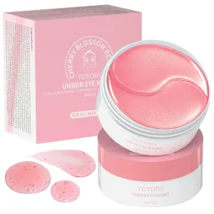 Under Eye Patches Masks - for Eye Bags with Collagen and Hyaluronic Acid, Dark Circles,and Fine Lines, Fade Wrinkles Treatment for Women and Men - 60 Pcs Pink