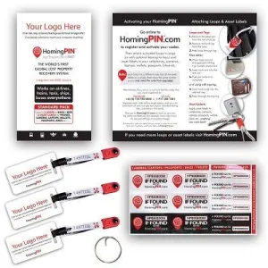 UNIQUE SECURE LOST PROPERTY TAG & KEYRING - STANDARD PACK