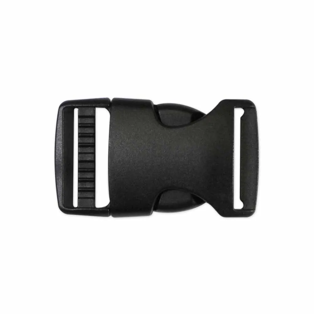 UNIQUE SEWING Single Adjust Parachute Buckle - Plastic - 25mm (1″) - black
