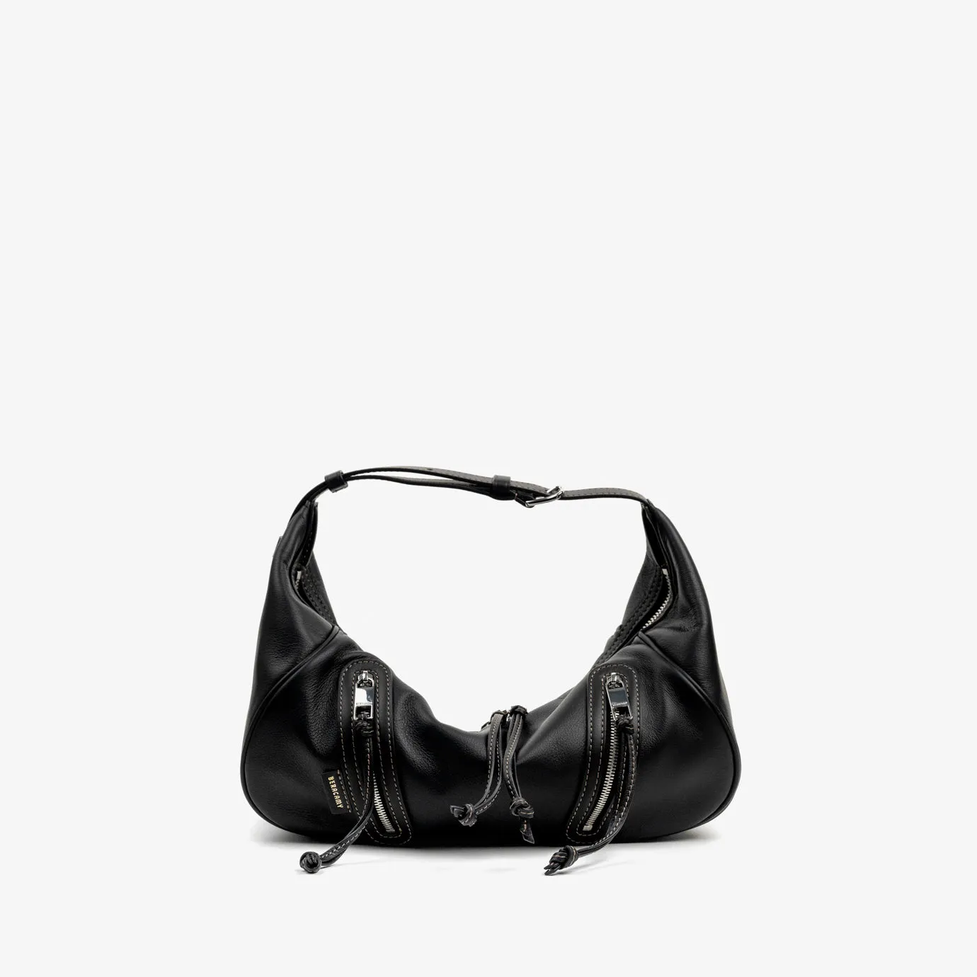Ursula V11 2-Way Drape Petit Sac Hobo/Sac Bandoulière - Noir