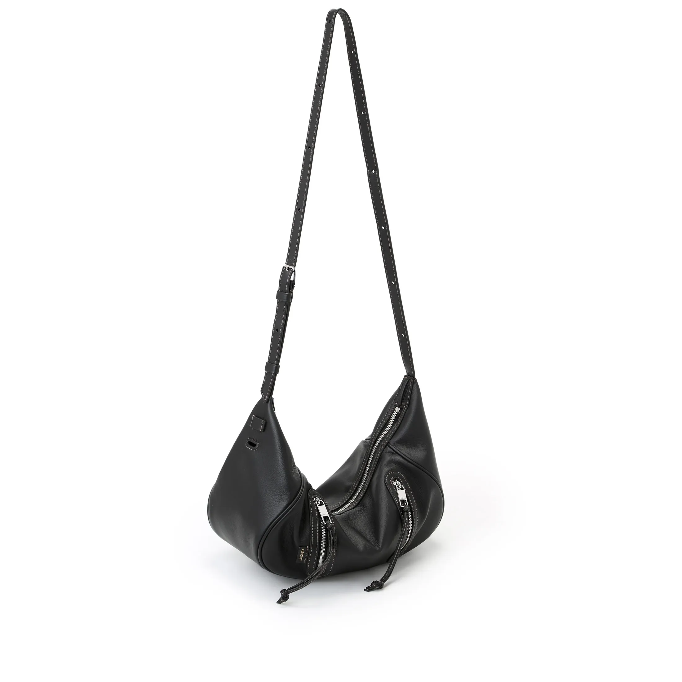 Ursula V11 2-Way Drape Petit Sac Hobo/Sac Bandoulière - Noir