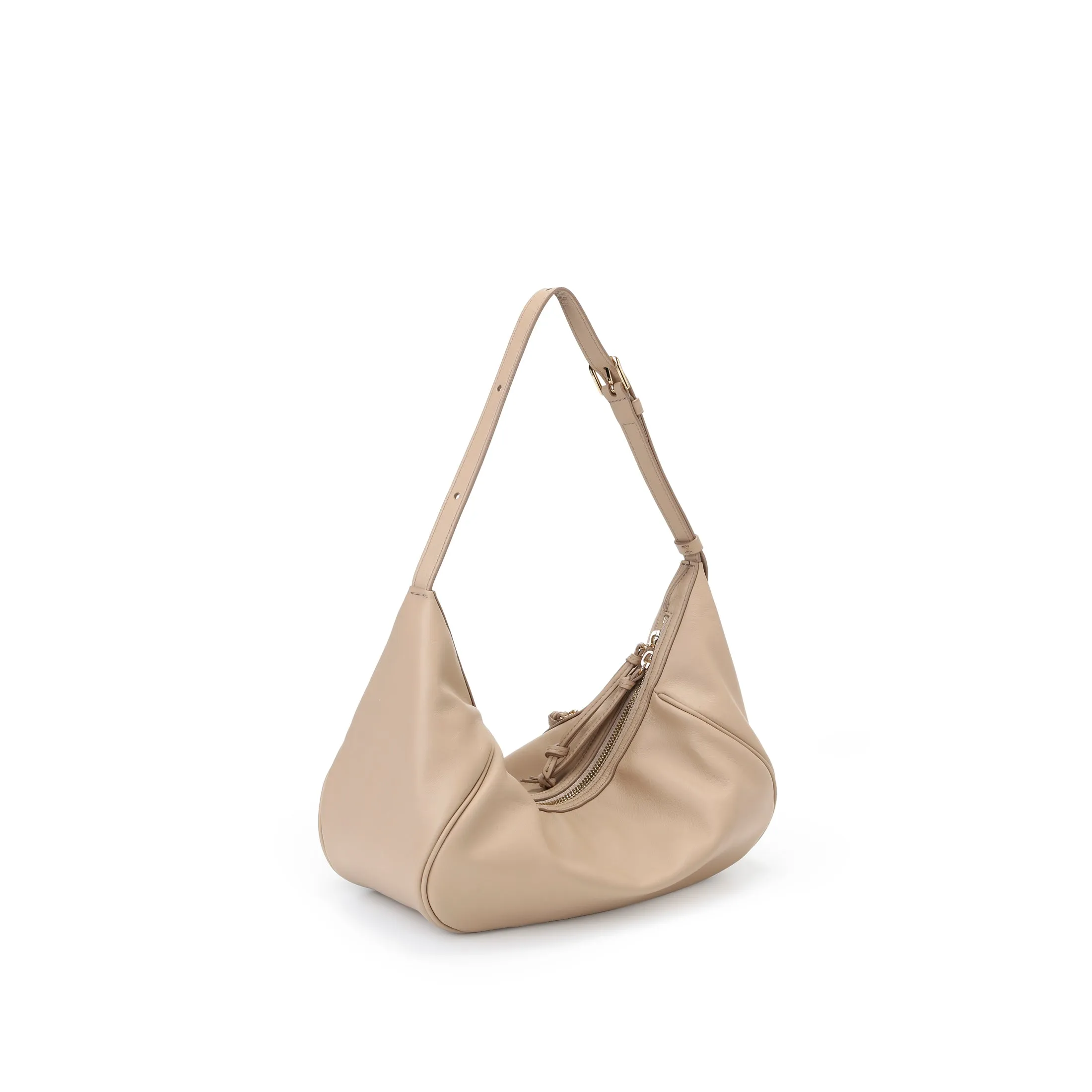 Ursula V11 2-Way Drape Petit Sac Hobo/Sac Bandoulière - Toffee