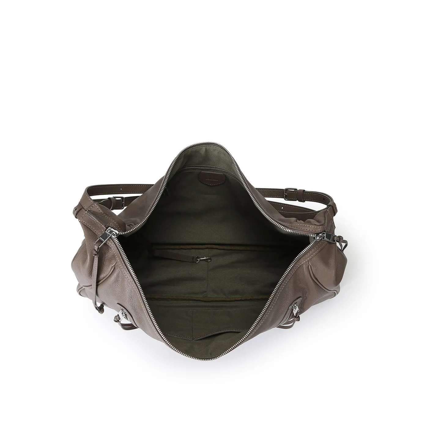 Ursula V11 En 2 Styles Grand Sac Drapé Hobo Ou Bandoulière - Cacao