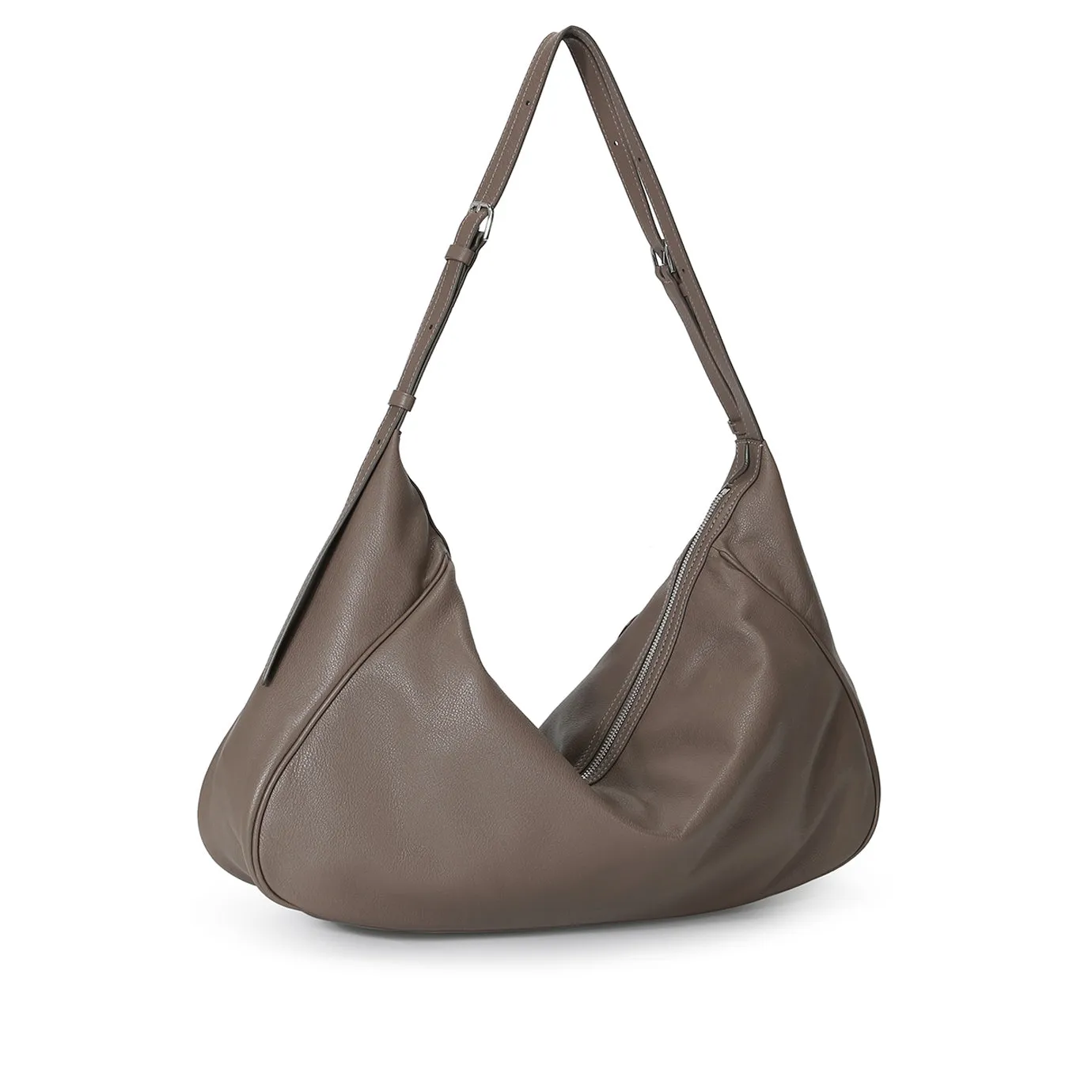 Ursula V11 En 2 Styles Grand Sac Drapé Hobo Ou Bandoulière - Cacao