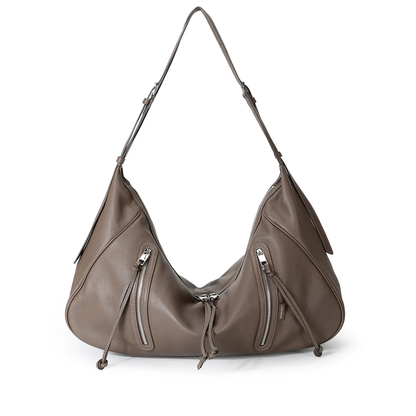 Ursula V11 En 2 Styles Grand Sac Drapé Hobo Ou Bandoulière - Cacao