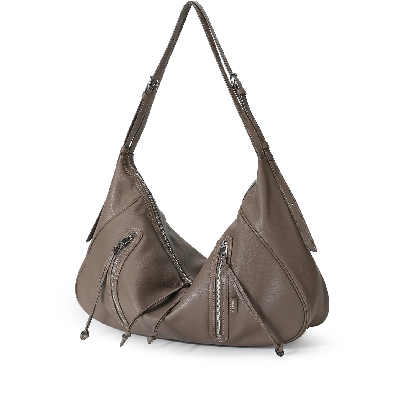Ursula V11 En 2 Styles Grand Sac Drapé Hobo Ou Bandoulière - Cacao