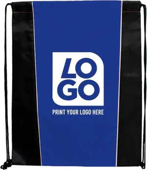 USMG Custom Two-Tone Drawstring Tote Bags - Single Color Imprint for Promotions, Gifts, & Events