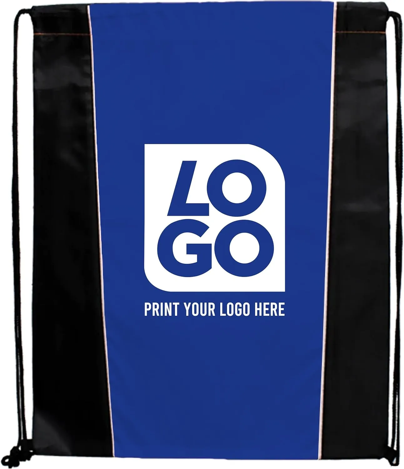 USMG Custom Two-Tone Drawstring Tote Bags - Single Color Imprint for Promotions, Gifts, & Events