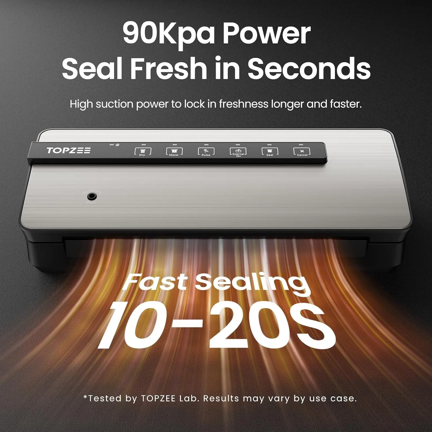 Vacuum Sealer for Food - 90kpa Vacuum Sealer Machine with Bags Storage and Built-in Cutter, Food Sealer with External Vac Function, Dry Moist Modes, Bag Roll included, Stainless Steel