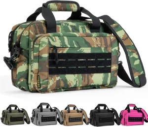 VEAGIA Range Bag,Pistol Case,Gun Range Bags For Handguns And Ammo Pouch 2 Pistols Soft Carrying Shooting Bag