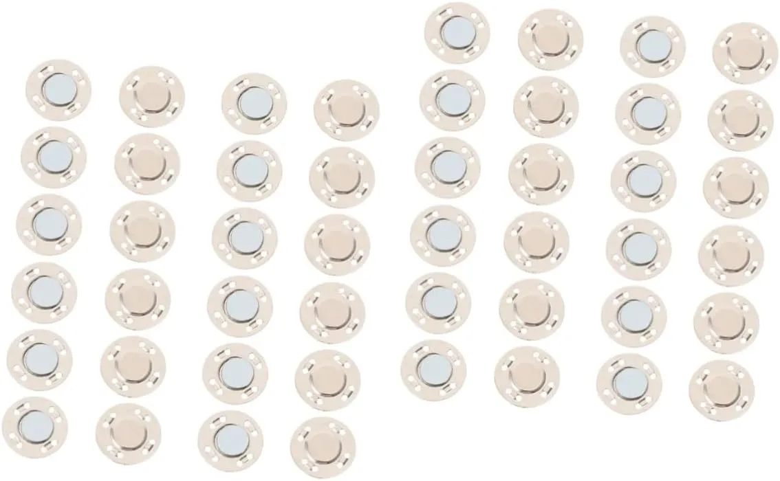 Veemoon 2sets 15 Pairs Magnetic Snaps for DIY Crafts Sturdy Clasps for Bags Clothes Handbags Closure Buttons Easy to Install Replace for Sewing Projects 15pairs*2