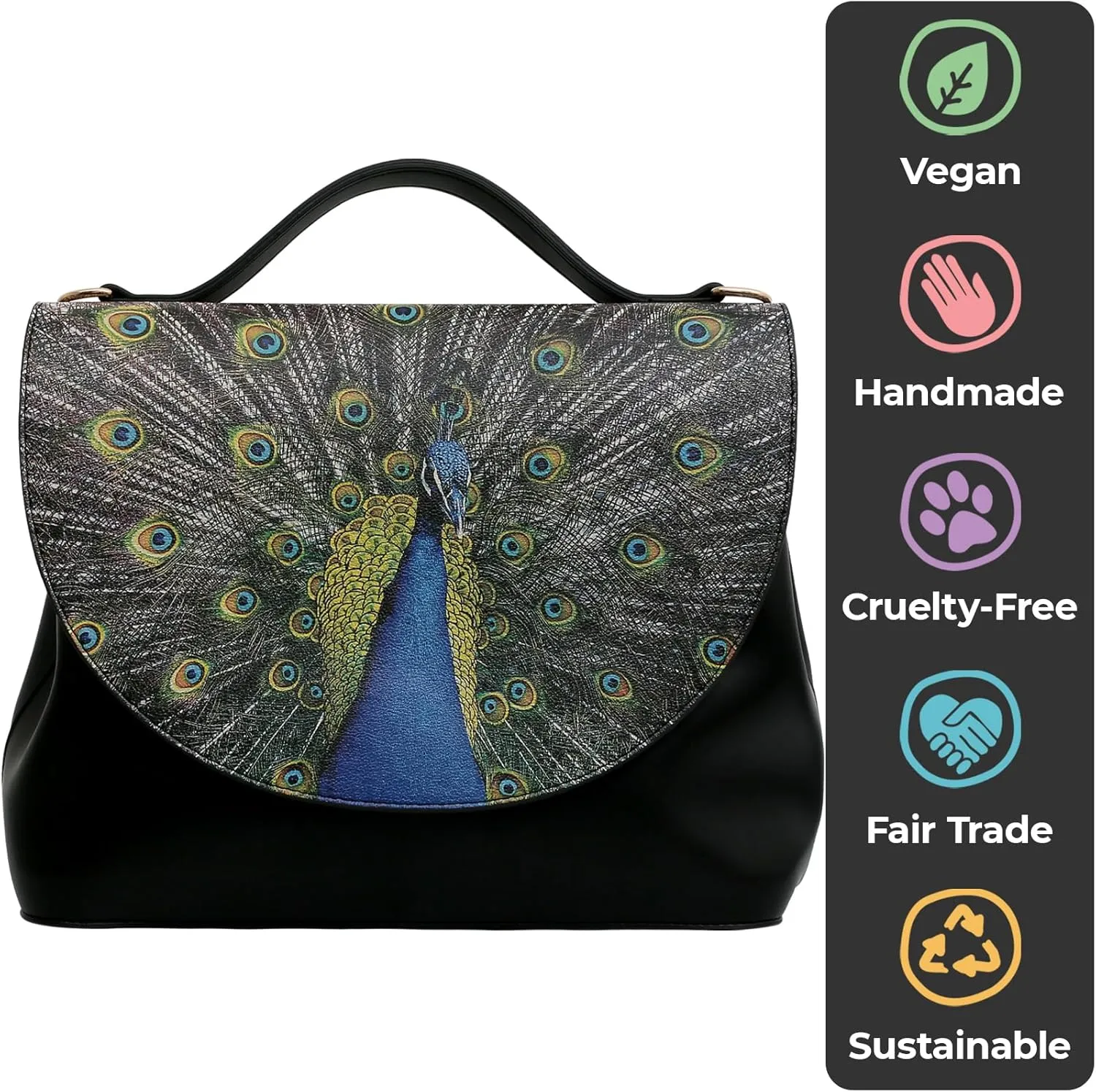 Vegan Leather Handbags for Women - Unique Design and Handmade Top-Handle Handbags