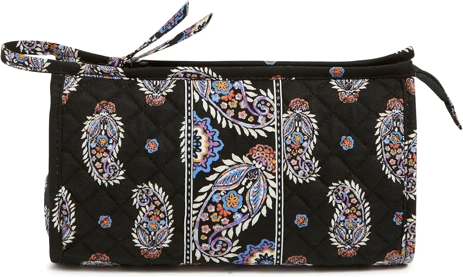 Vera Bradley Cotton Trapeze Cosmetic Makeup Organizer Bag, Twilight Vines
