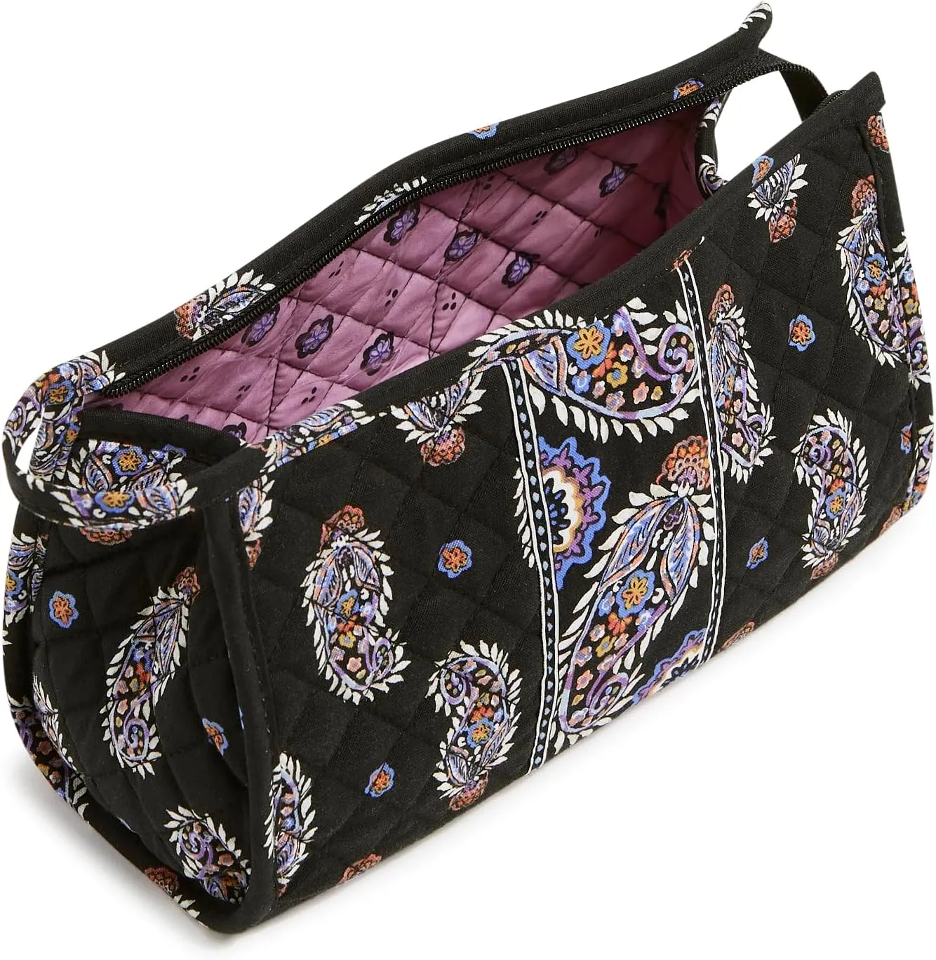 Vera Bradley Cotton Trapeze Cosmetic Makeup Organizer Bag, Twilight Vines