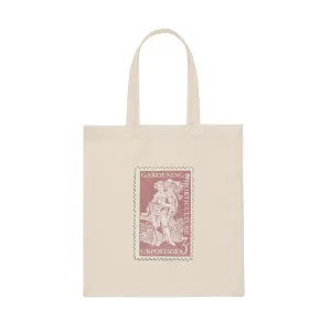 Vintage Gardening Stamp Canvas Tote