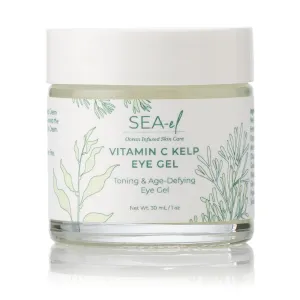 Vitamin C Kelp Eye Gel Toning & Age Defying Skincare for Puffiness, Under Eye Bags & Dark Circles Cooling Youthful Glow for Women & Men - 1 Oz