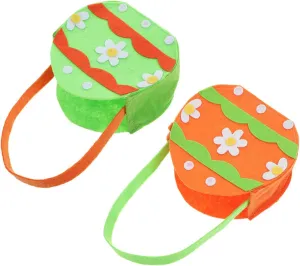 VOSAREA 2Pcs Easter present Bags Bunny Candy Storage Pouches for Treats for Easter Celebrations and Parties Exquisite Enhance Festive Atmosphere
