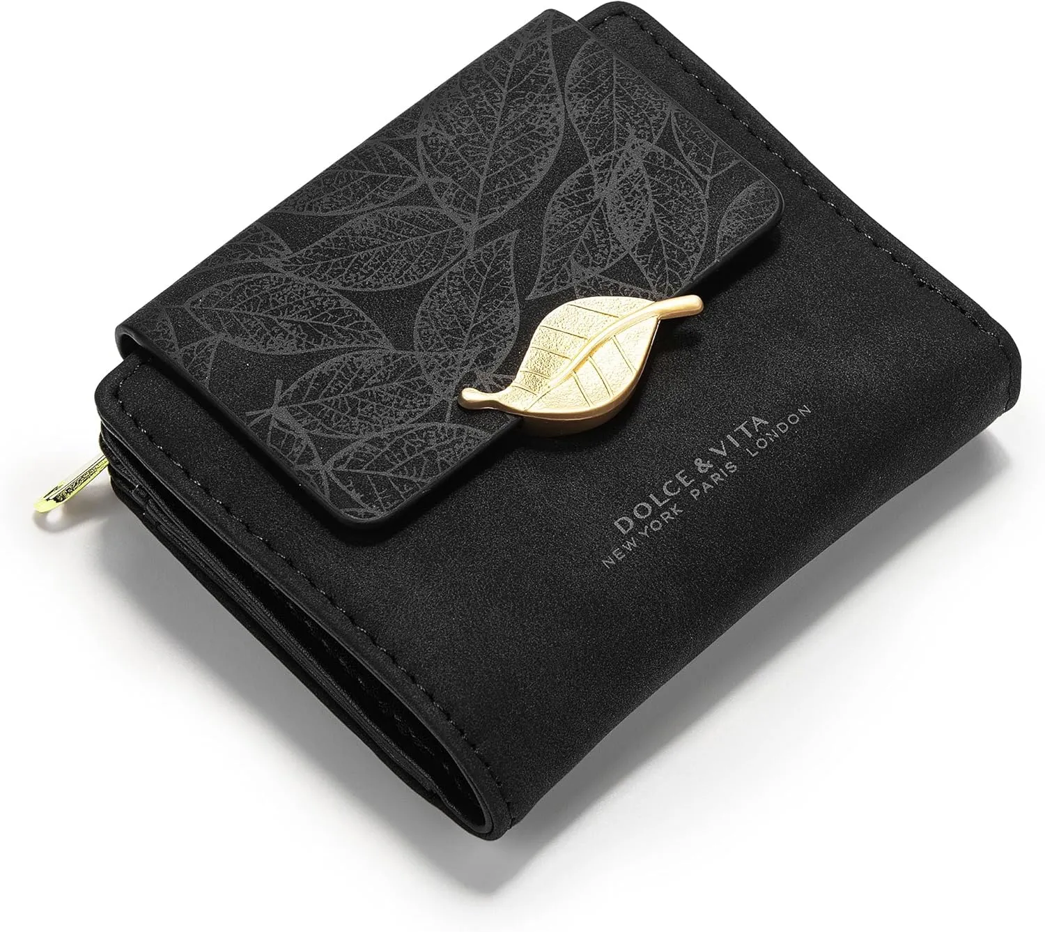 Wallets For Women Large Clutch Wristlet Phone Ladies Girls Cute Long Bifold Purse Unique Original Gift (Black/Small)