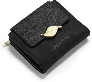 Wallets For Women Large Clutch Wristlet Phone Ladies Girls Cute Long Bifold Purse Unique Original Gift (Black/Small)