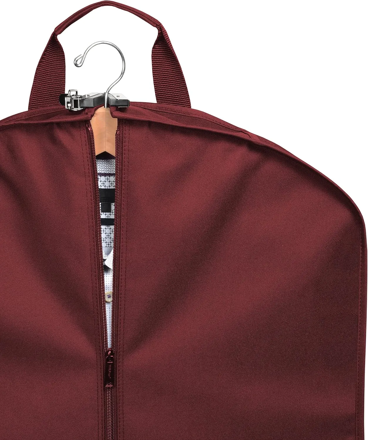 WallyBags Deluxe Travel Garment Bag with Two Pockets, Merlot, 40-inch