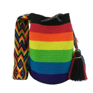 Wayuu bag large mochila wayuu pattern handmade bolso wayuu shoulder crossbody bag colombian gift (3)