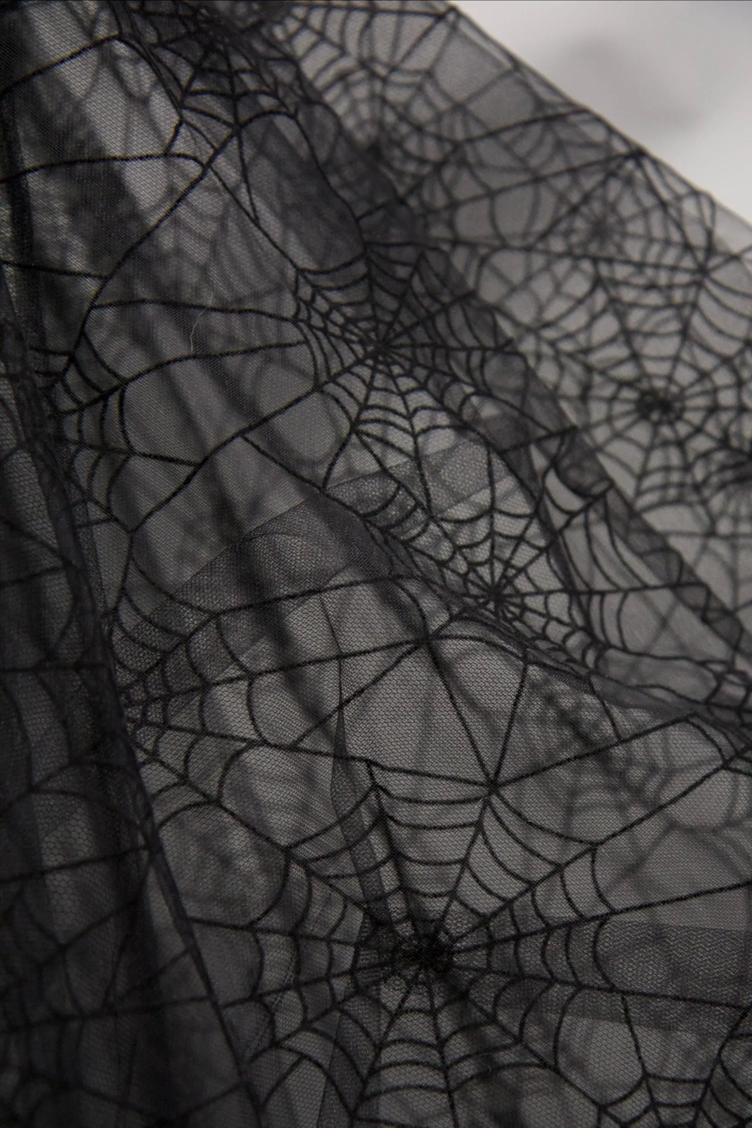 Webbed in Velvet – Gothic Tulle Cocktail Dress