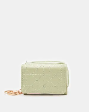 Women Beige Quilted Purse