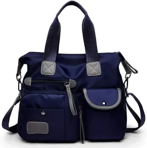 Women Casual Totes Handbags Shoulder Bags Purses Soft Nylon Bag (blue)