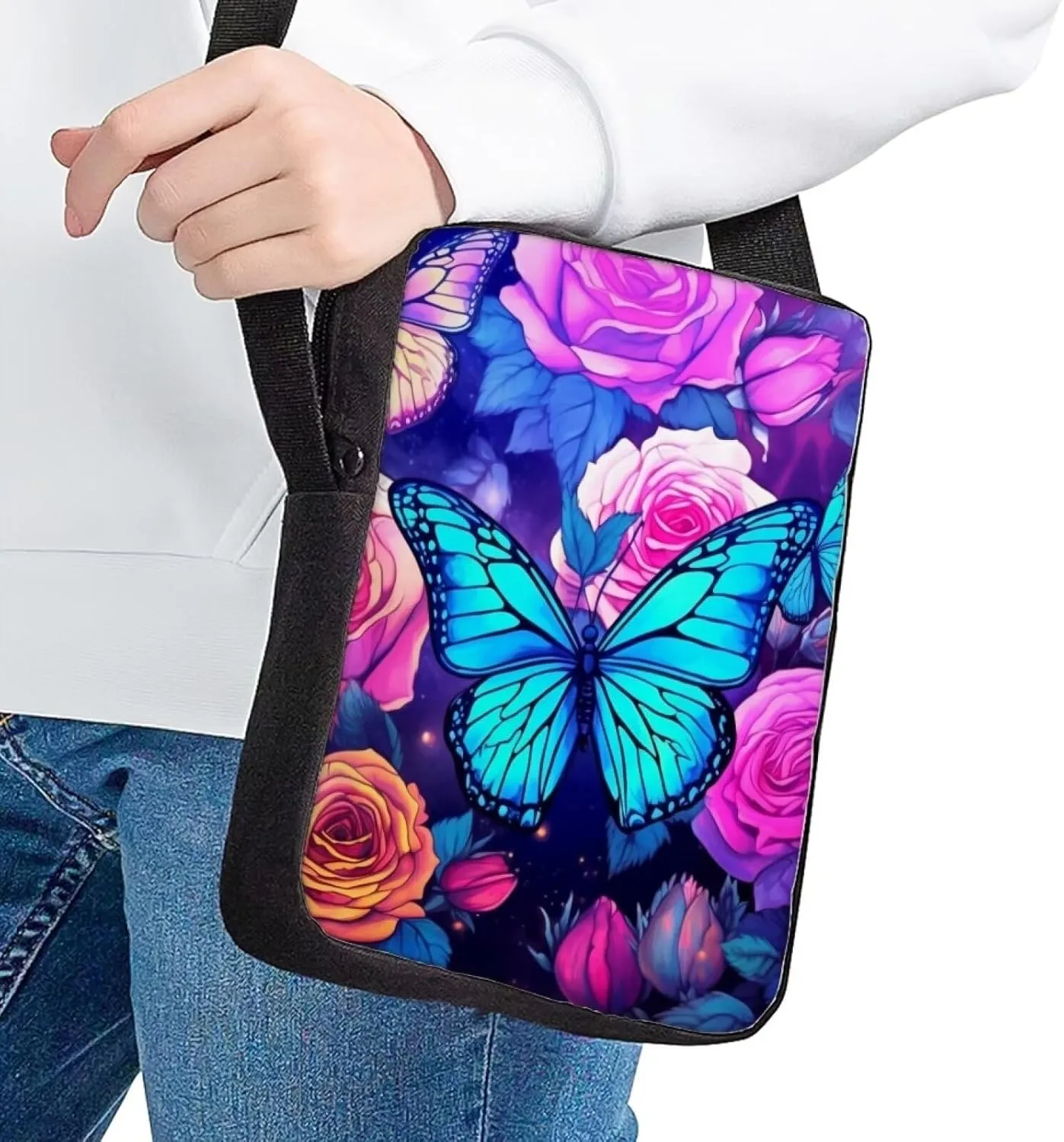 Women Men Small Crossbody Bag Messenger Purse for Traveling Shopping