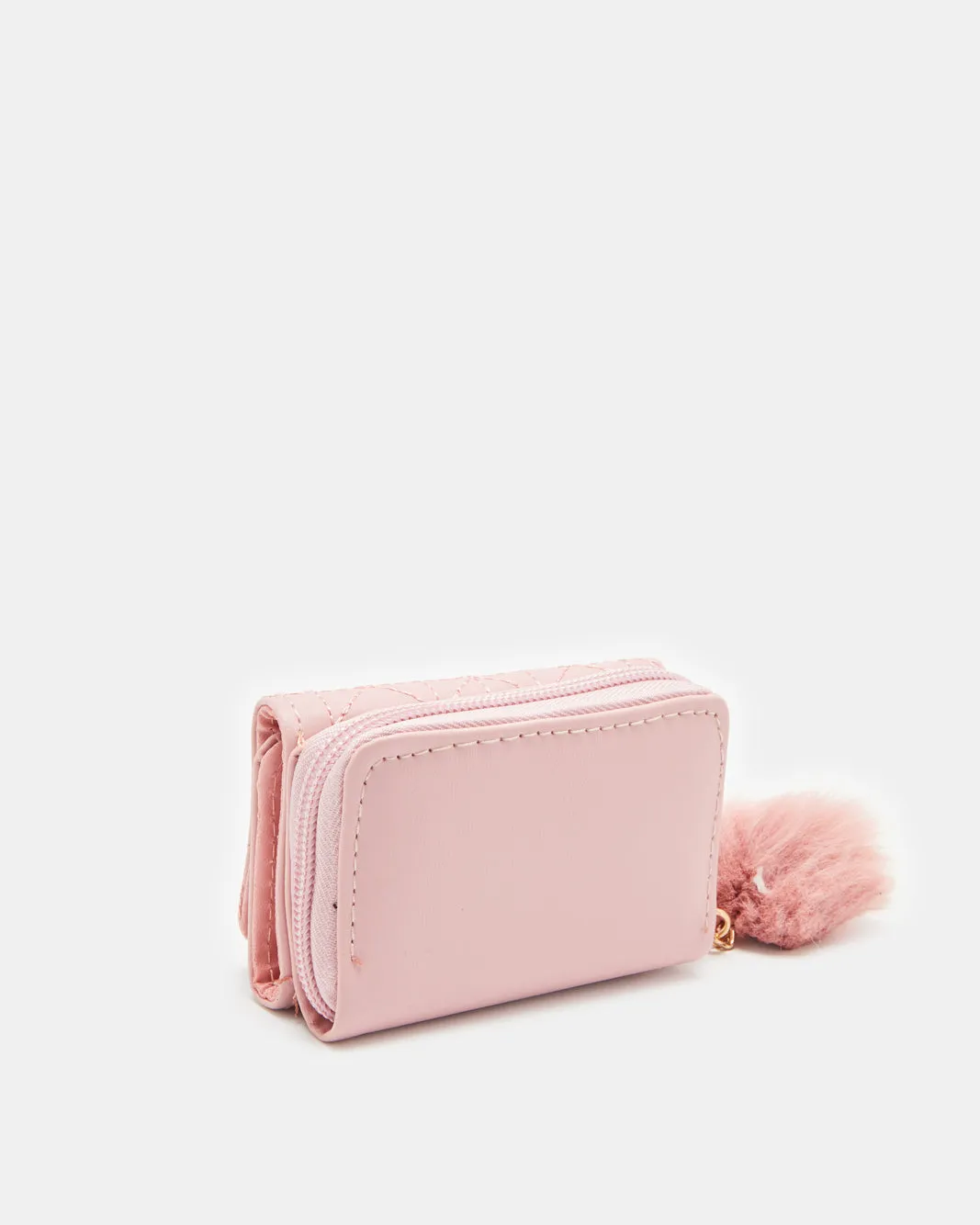 Women Pink Quilted Purse
