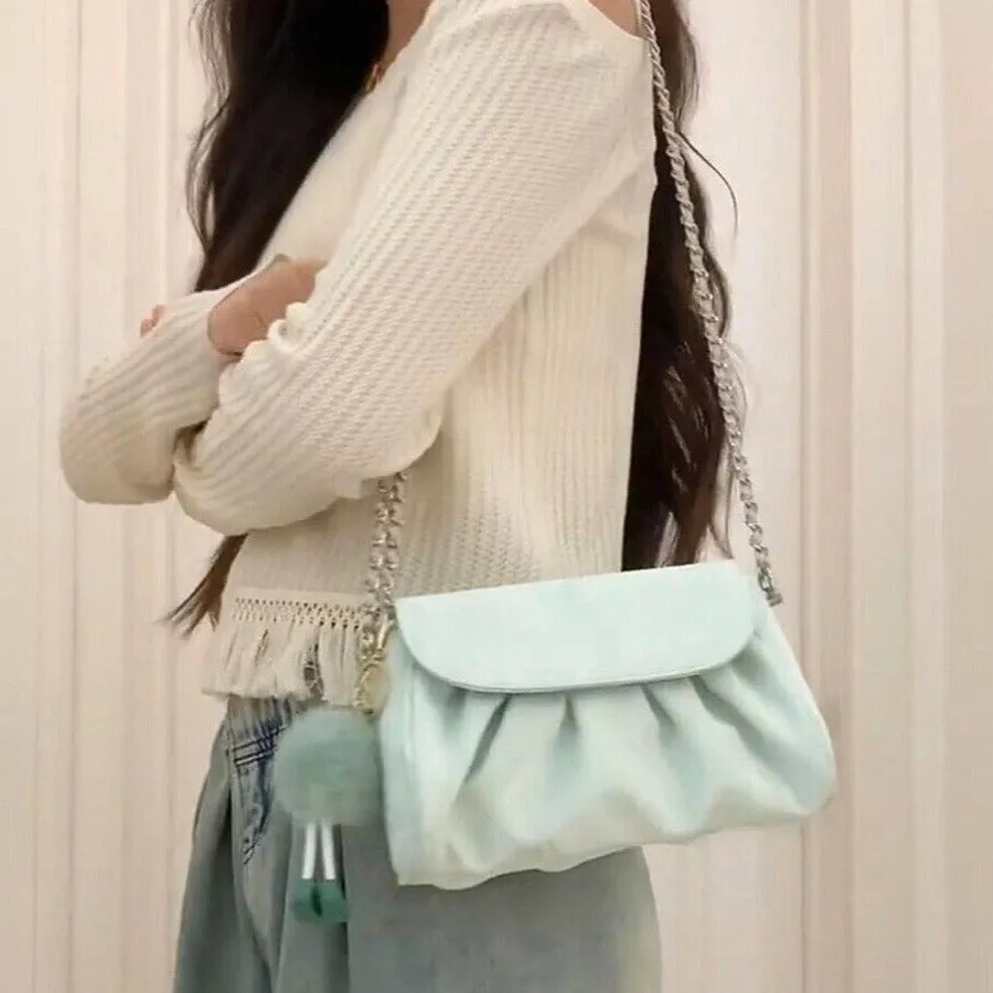 Women's Chain Texture High-grade Exquisite Cell Soft Shoulder Bags