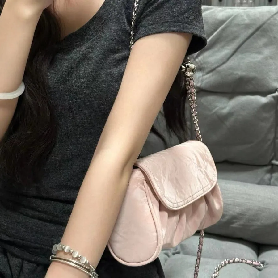 Women's Chain Texture High-grade Exquisite Cell Soft Shoulder Bags