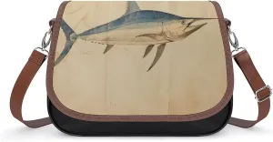 Women's Handbag Swordfish Satchel Bag Leather Crossbody Bag Waterproof Messenger Bag