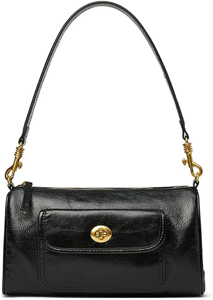 Women's Small Soft Genuine Leather Shoulder Handbag Fashion Crossbody Bags for Lady