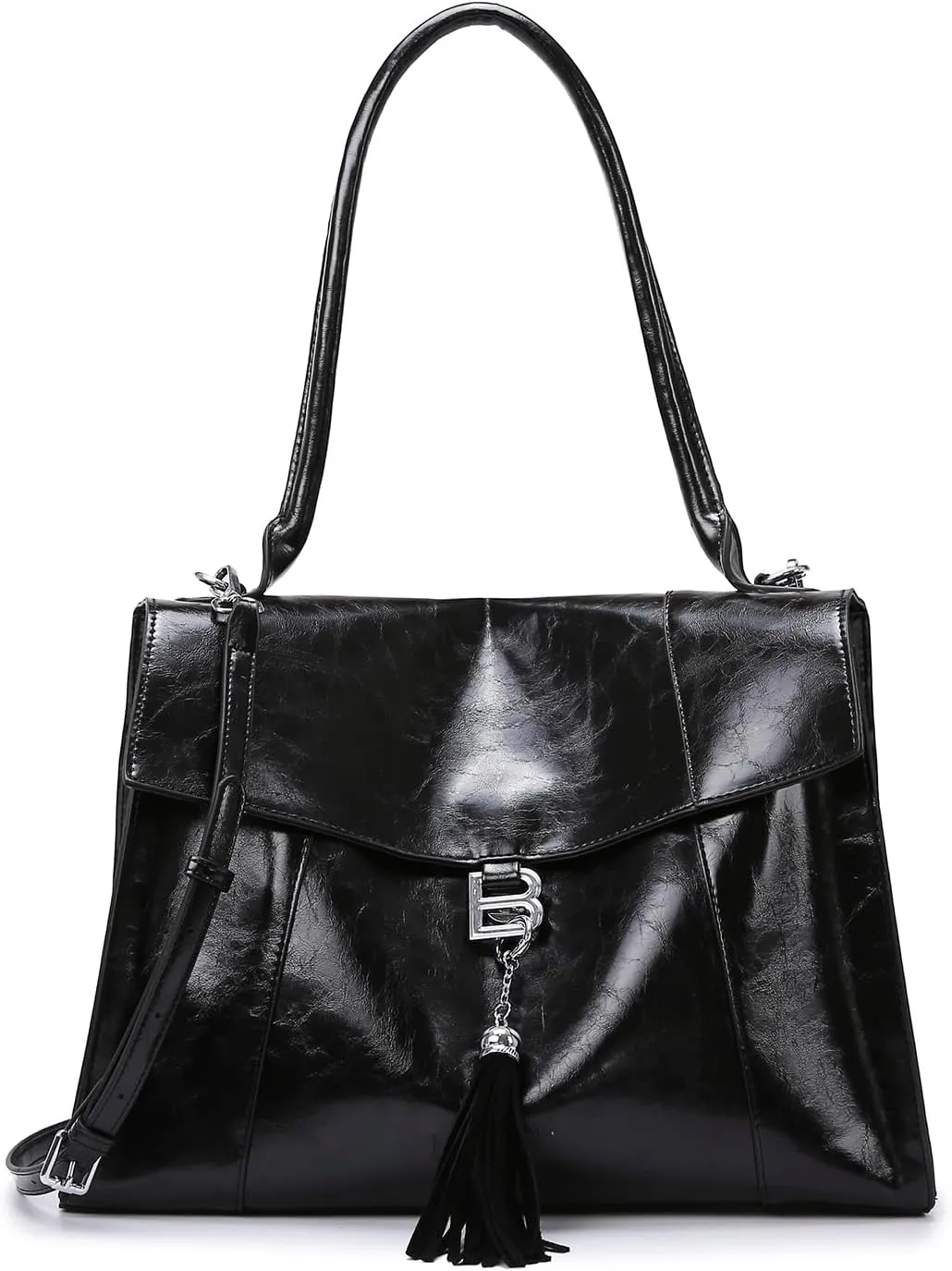 Women's Soft Faux Leather Tote Bag Purse Handbags Wallet Tote Shoulder Bag Purse Large Capacity