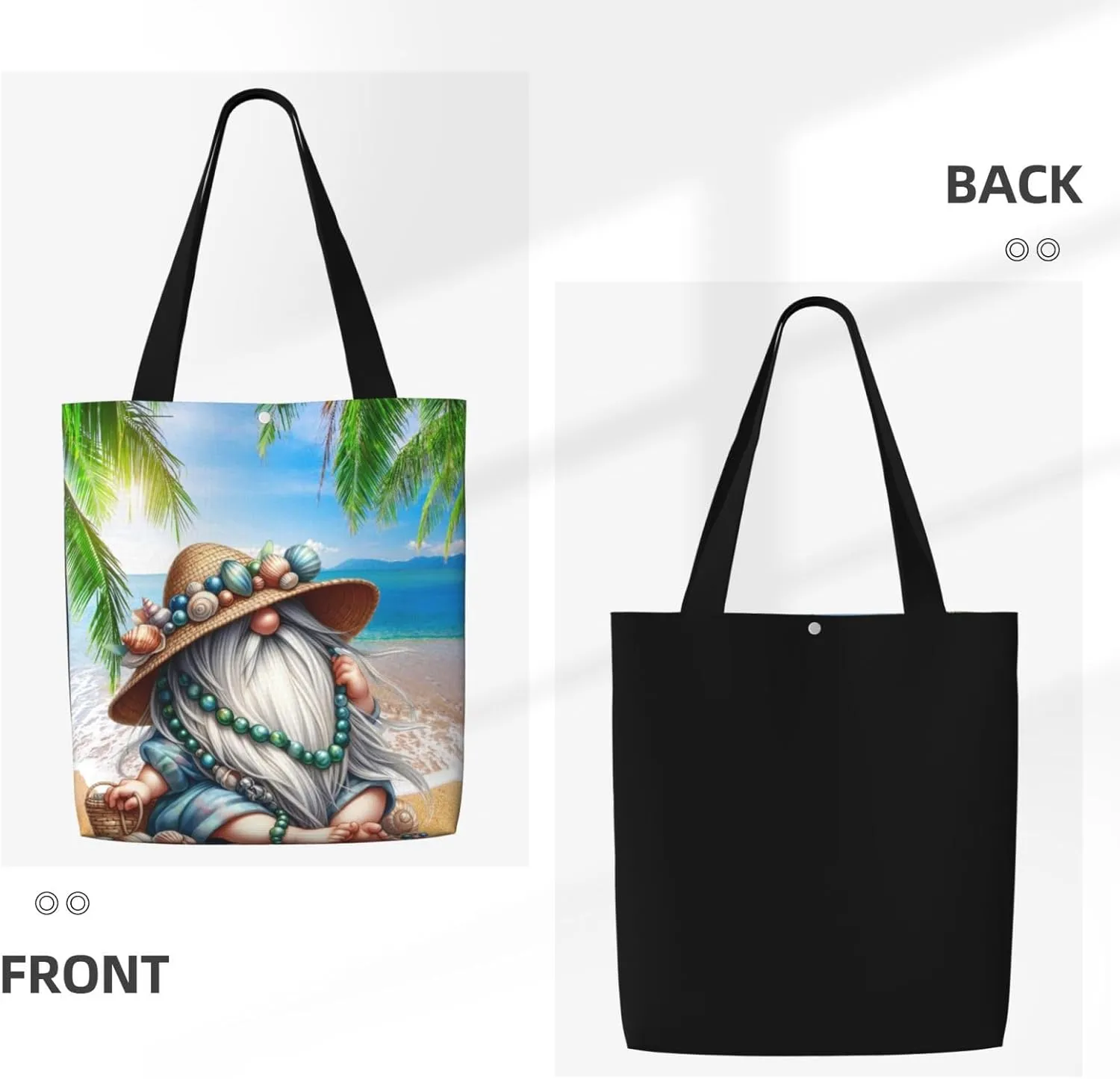 Wooden Board Beach Canvas Shoulder Bag Reusable Tote Bag Soft Lightweight Cloth Bags For Women Girls Lady Casual