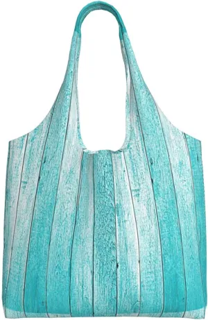 Wooden Planks Texture Wallpaper Print Classic Soft Grocery Cloth Bag Aesthetic Tote Bag For Beach Travel Shopping