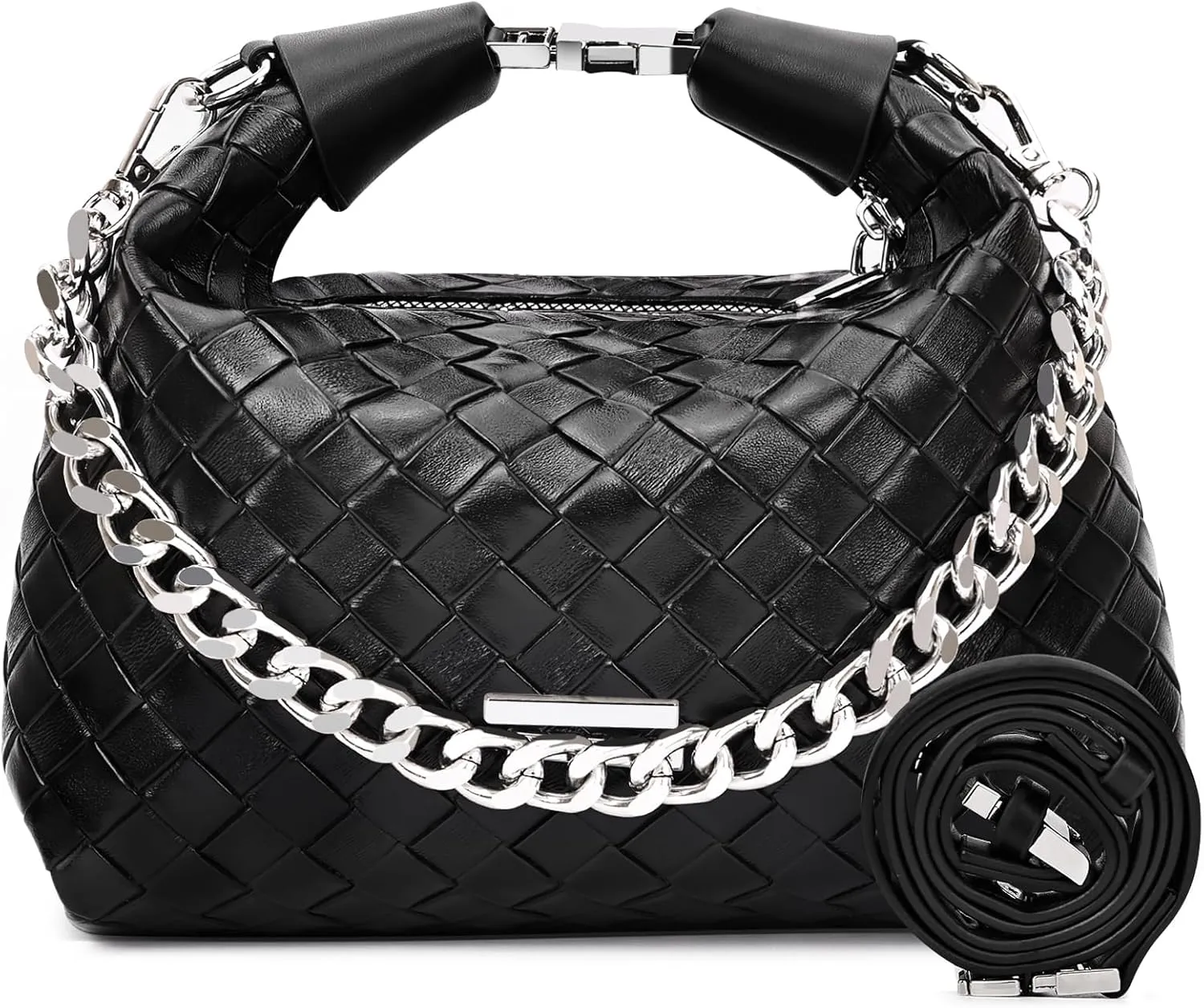 Woven Bags for Women Top Handle Small Woven Purse Handbag Crossbody Bags Leather Shoulder Purses Trendy