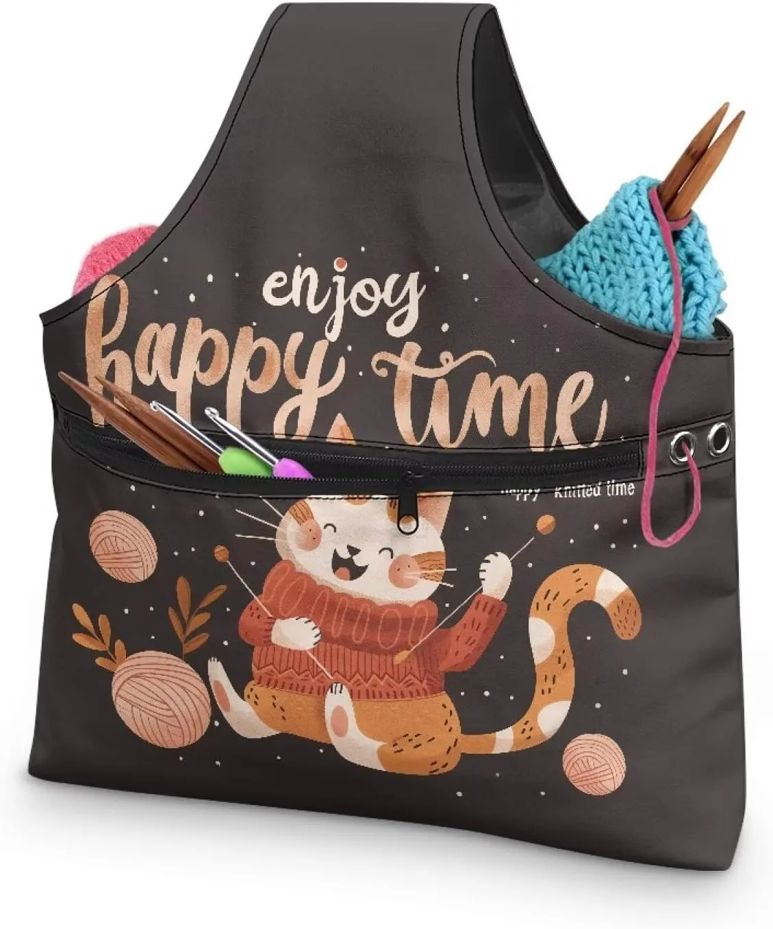 Yarn Bags for Crocheting on the Go Crochet Tote Bags for Women Travel Crochet Organizers and Storage Bag