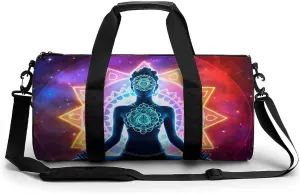 Yoga Meditation Novelty Large Duffel Bag Lightweight Gym Bag Travel Tote Bags
