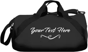 Your Custom Text Dance Bag: Barrel Duffel Bag