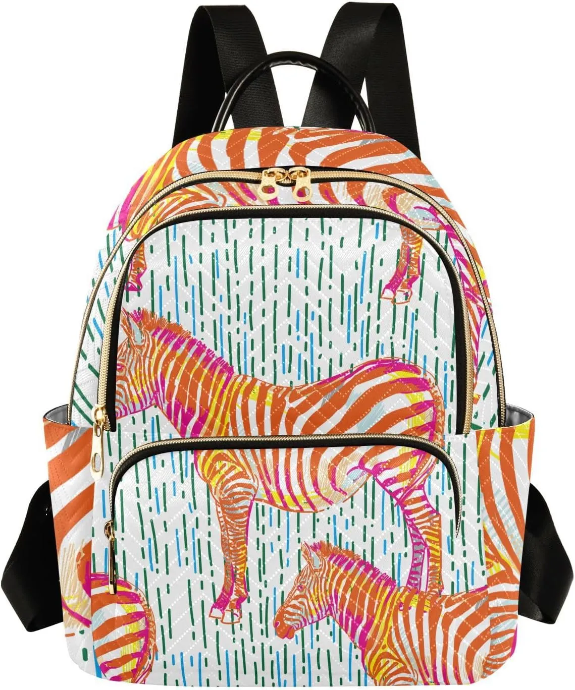 Zebra Print Trendy Backpack Purse for Women and Anti-theft Ladies Shoulder Travel Daypacks Bags(Small Pattren 2)