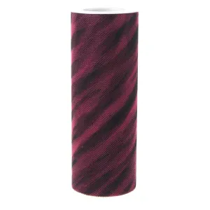 Zebra Print Tulle Roll Spool, 6-Inch, 10 Yards, Fuchsia